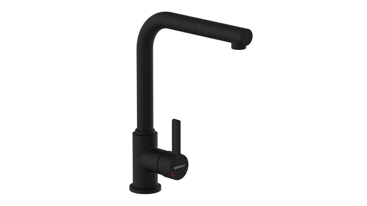 Küchenarmatur Sistant Oslo in Schwarz - Schwarz, Basics, Metall (32cm) - Sistant