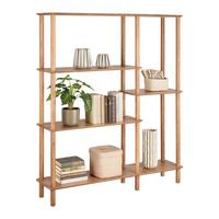Álló Polc Mats - natúr színű, Modern, faalapú anyag/fa (120/140/30cm) - Premium Living