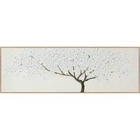 Leinwandbild Airy Schwarz/grauweiss Ca. 150x50cm - Eiche dunkel/Weiss, Konventionell, Holz/Kunststoff (150/50/3,6cm) - Mömax