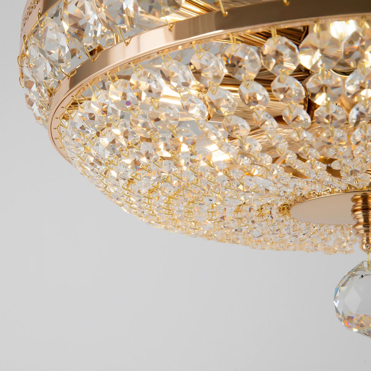 Kronleuchter Ottilia Goldfarben max. 60 Watt - Goldfarben, Trend, Glas/Metall (43,5/23,5/43,5cm) - MAYTONI