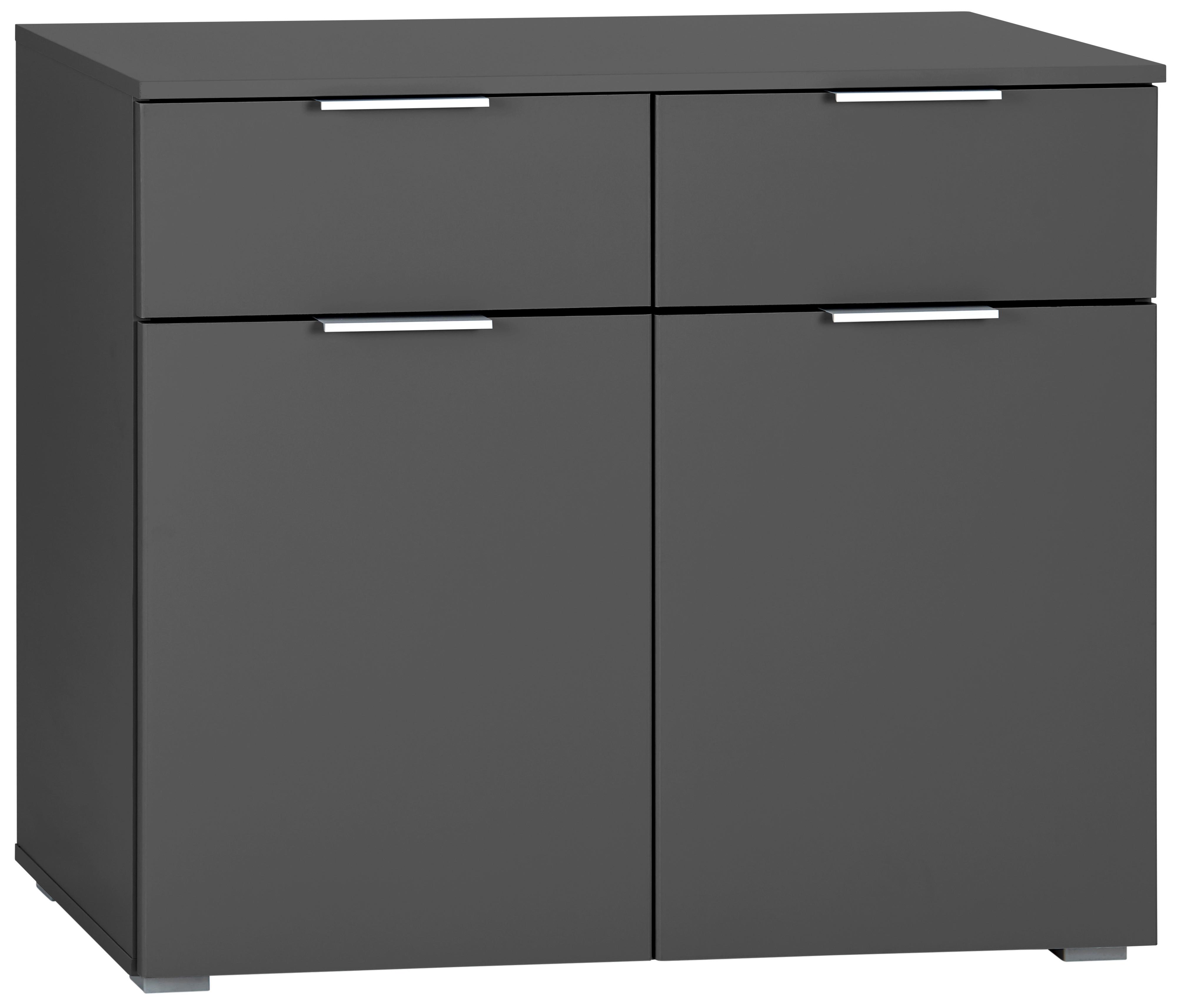 Komoda Alabama - siva/boje aluminija, Moderno, drvni materijal (93/81/42cm) - Modern Living