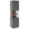 Vitrina Jake - hrast Artisan/antracit, Trend, staklo/drvni materijal (45,7/187/38cm) - Modern Living