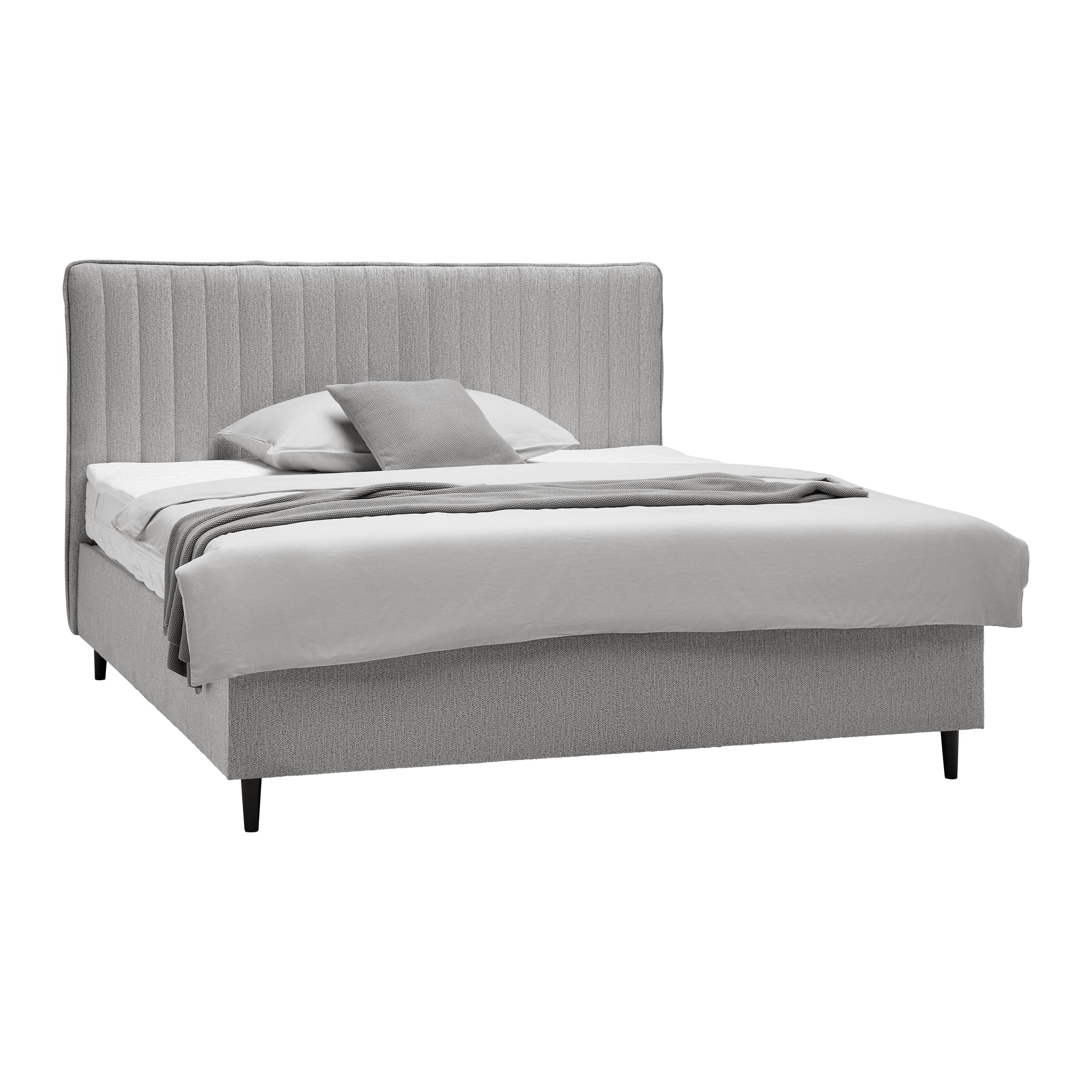 Boxbett Nemo Grau ca. 180x200cm - Schwarz/Naturfarben, KONVENTIONELL, Holz/Holzwerkstoff (180/200cm) - Mömax