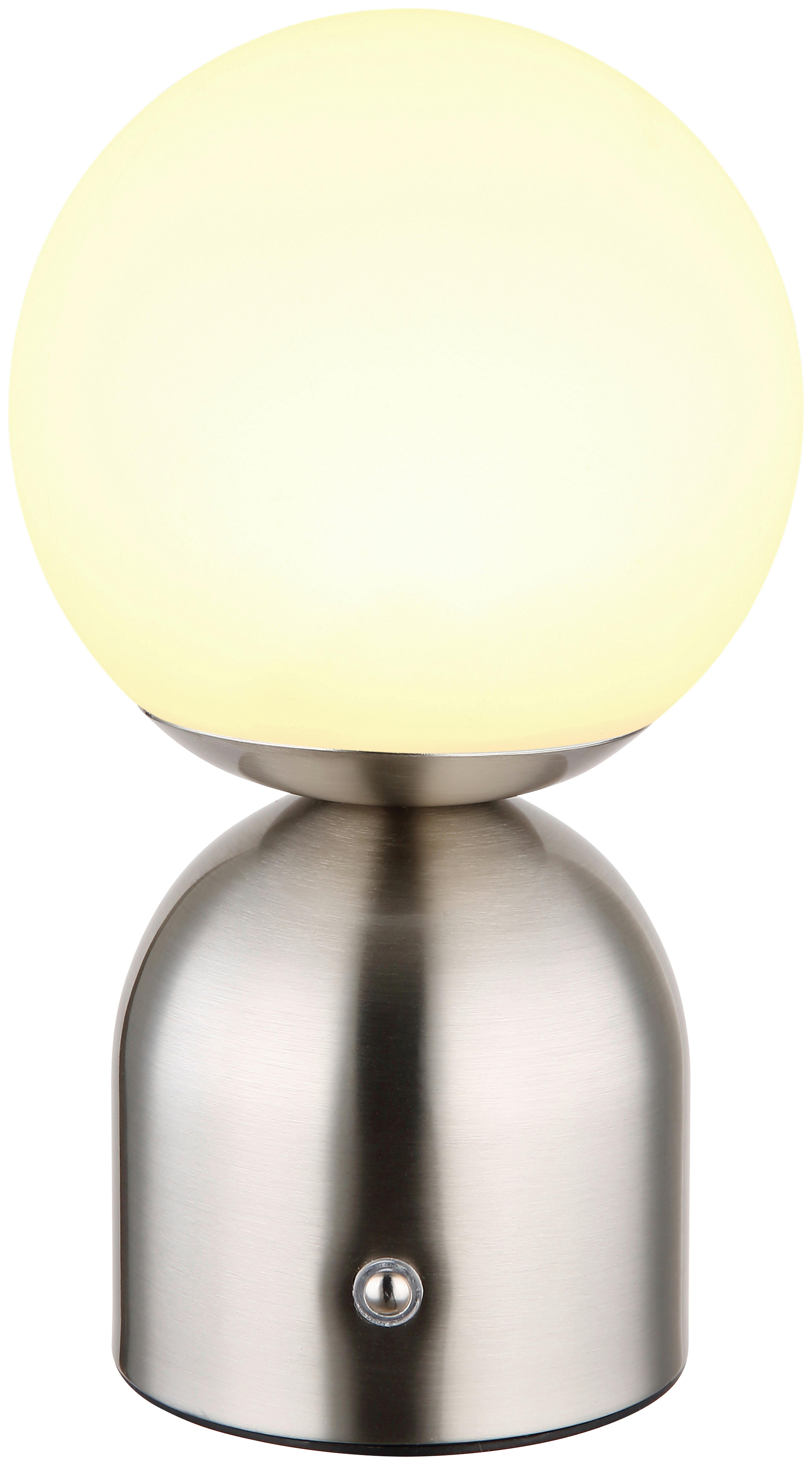 Namizna Svetilka Za Polnjenje Lopa - barve niklja/opal, Moderno, kovina/umetna masa (12/21cm) - Mömax