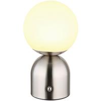 Asztali Lámpa Lopa - opál/nikkelszínű, Modern, műanyag/fém (12/21cm) - Mömax