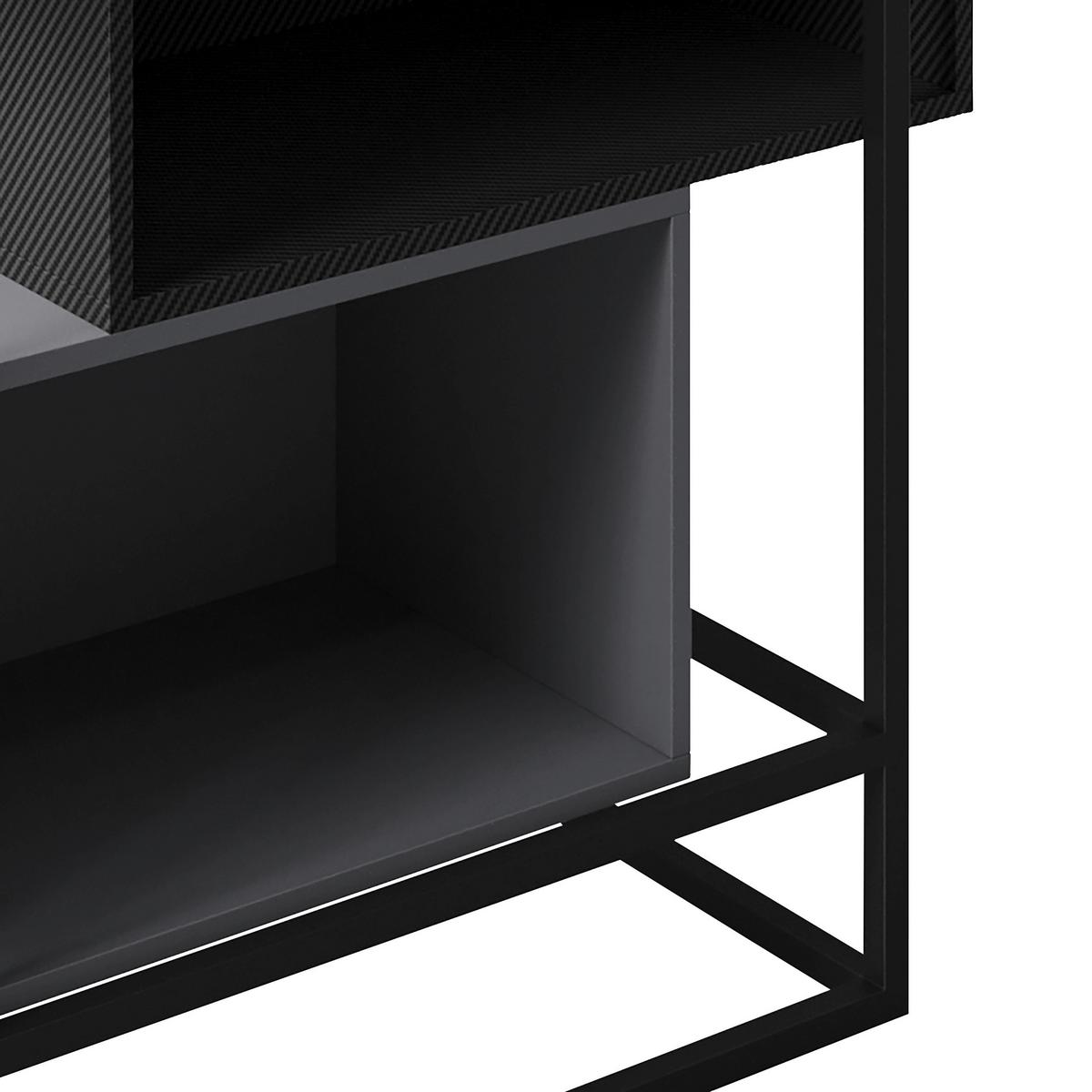Regal Minecraft ca. 70x164x38 cm Schwarz/Grau - Schwarz/Grau, MODERN, Holzwerkstoff/Metall (70/164/38cm) - Minecraft