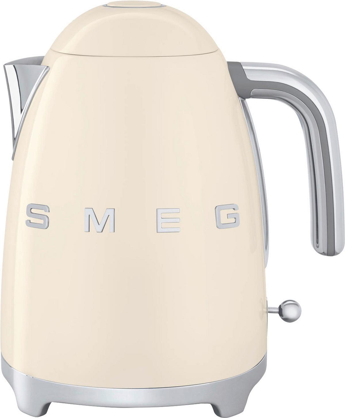 CZAJNIK ELEKTRYCZNY KLF03CREU/KLF01CREU SMEG - kremowy/kolor chromowy, Basics, tworzywo sztuczne/metal (22,3/24,8/17,1cm) - SMEG
