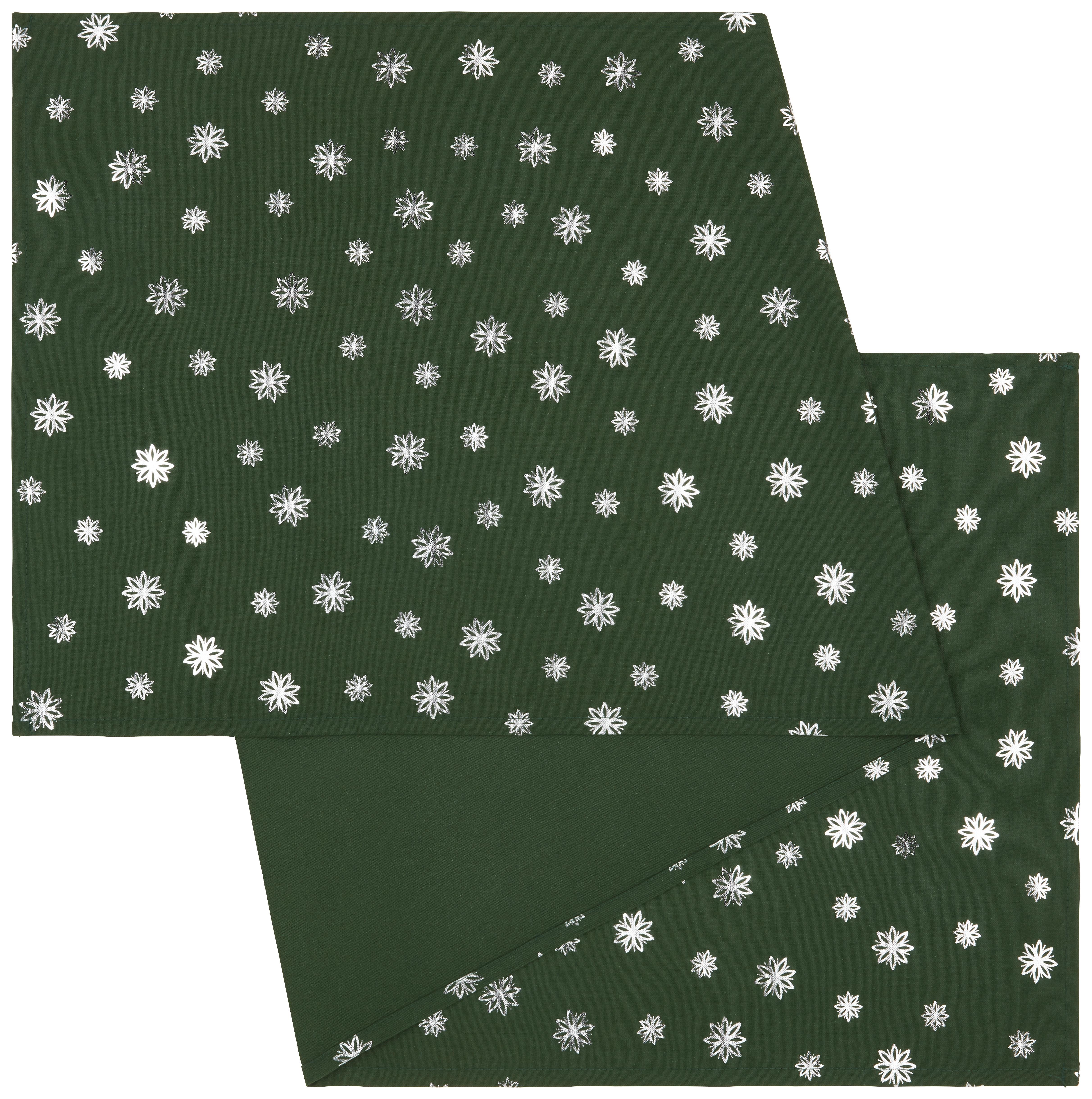 Tischläufer Christmas Fable Grün/Silber ca. 45x150cm - Grün, KONVENTIONELL, Textil (45/150cm) - Modern Living