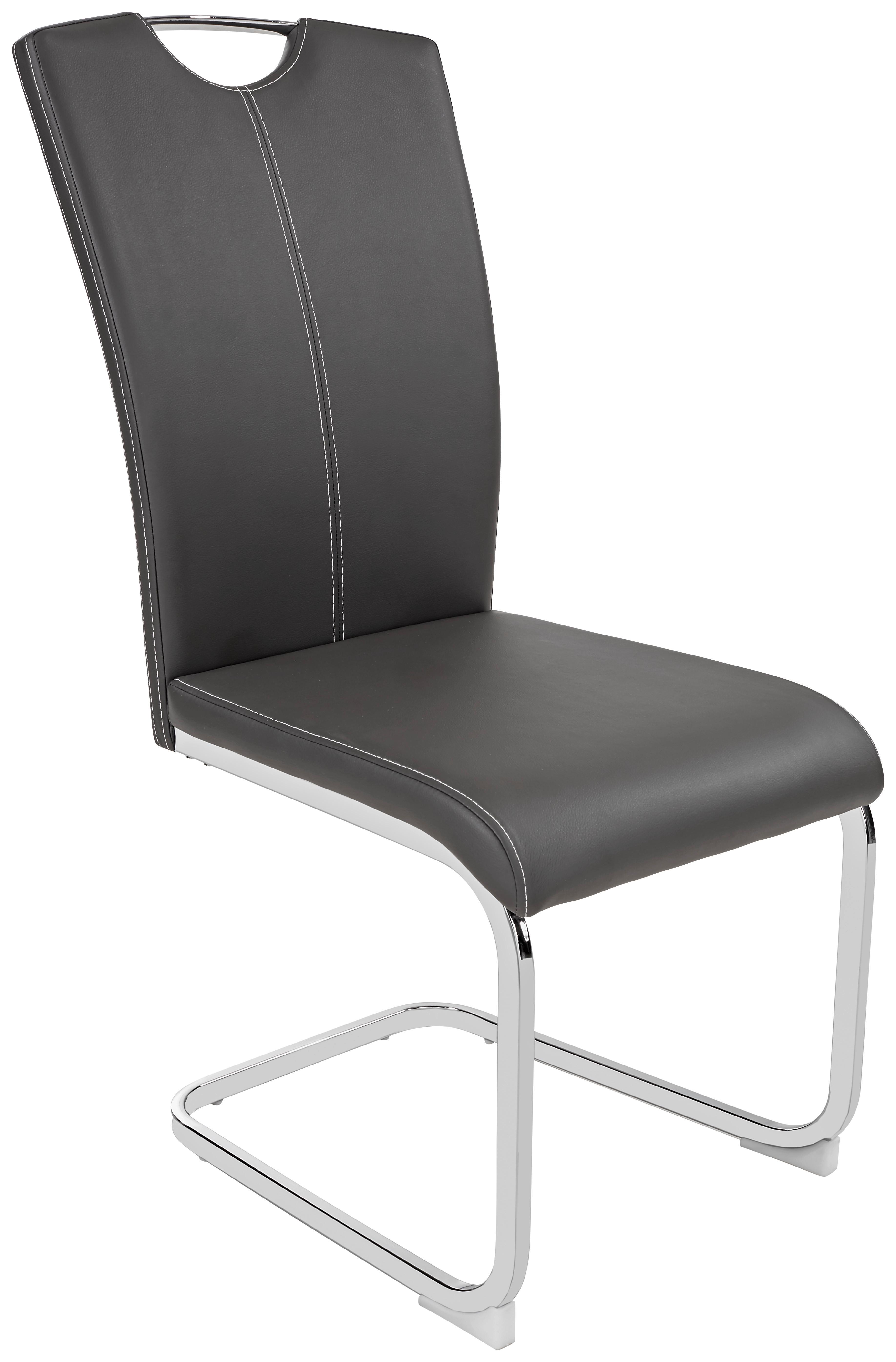 Stolica Conny - bijela/siva, Modern, metal/tekstil (44/96,5/59cm)