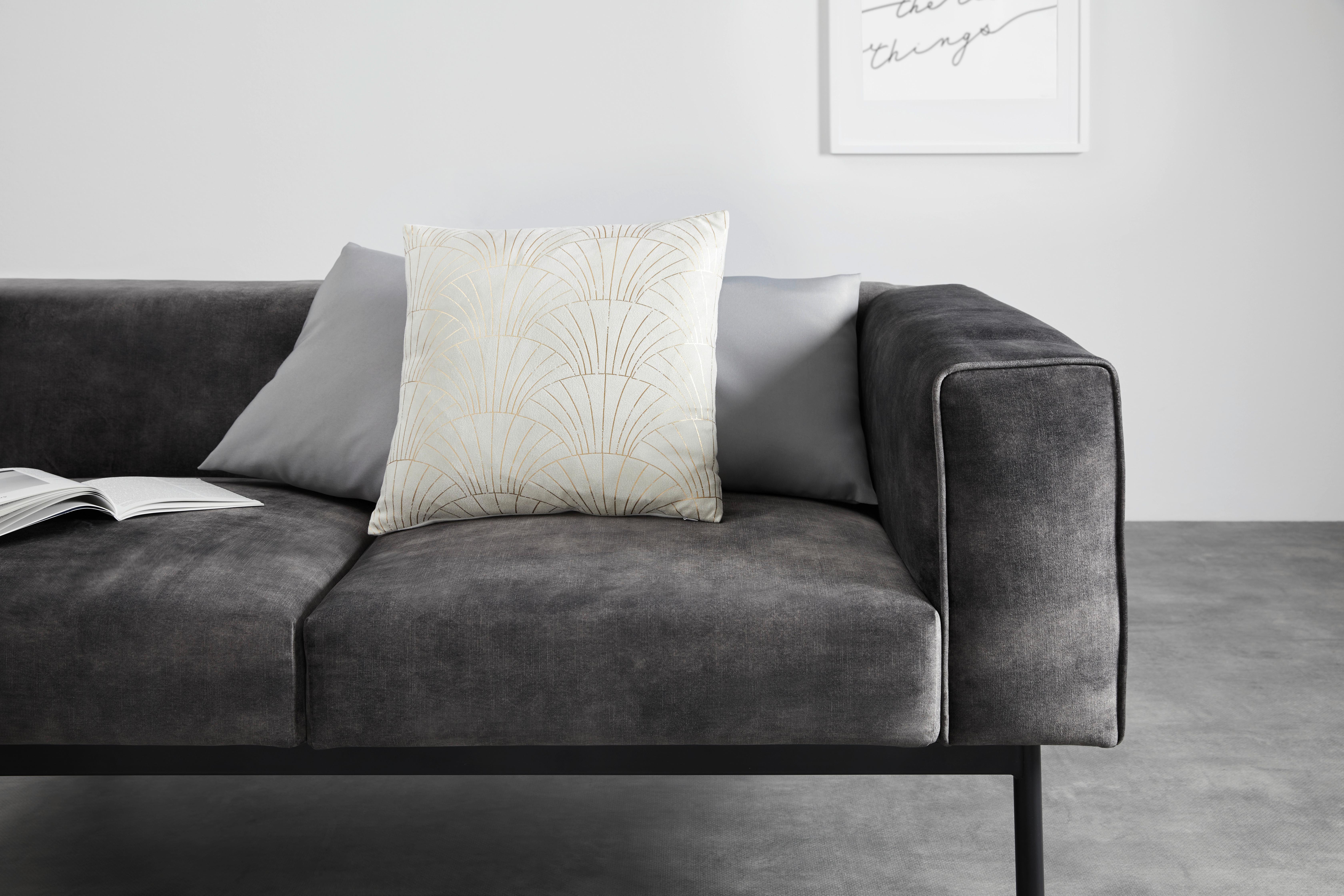 Zierkissen Suede in Naturfarben ca. 40x40cm - Naturfarben, MODERN, Textil (40/40cm)