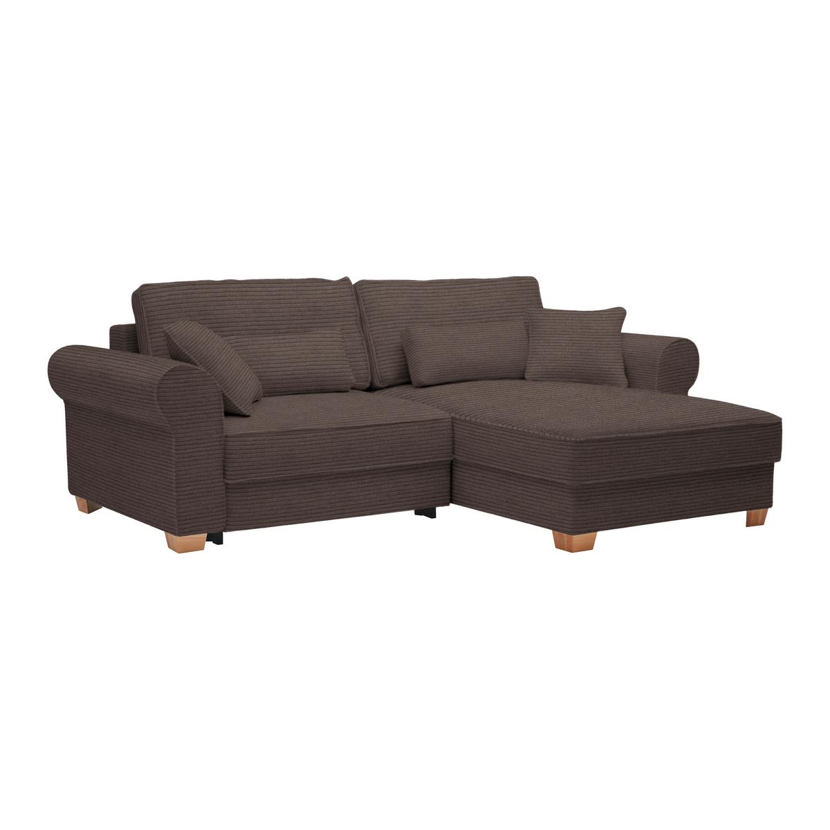 Wohnlandschaft Angelo Mokka - Mokka, MODERN, Holz/Holzwerkstoff (255/92/185cm) - Mömax
