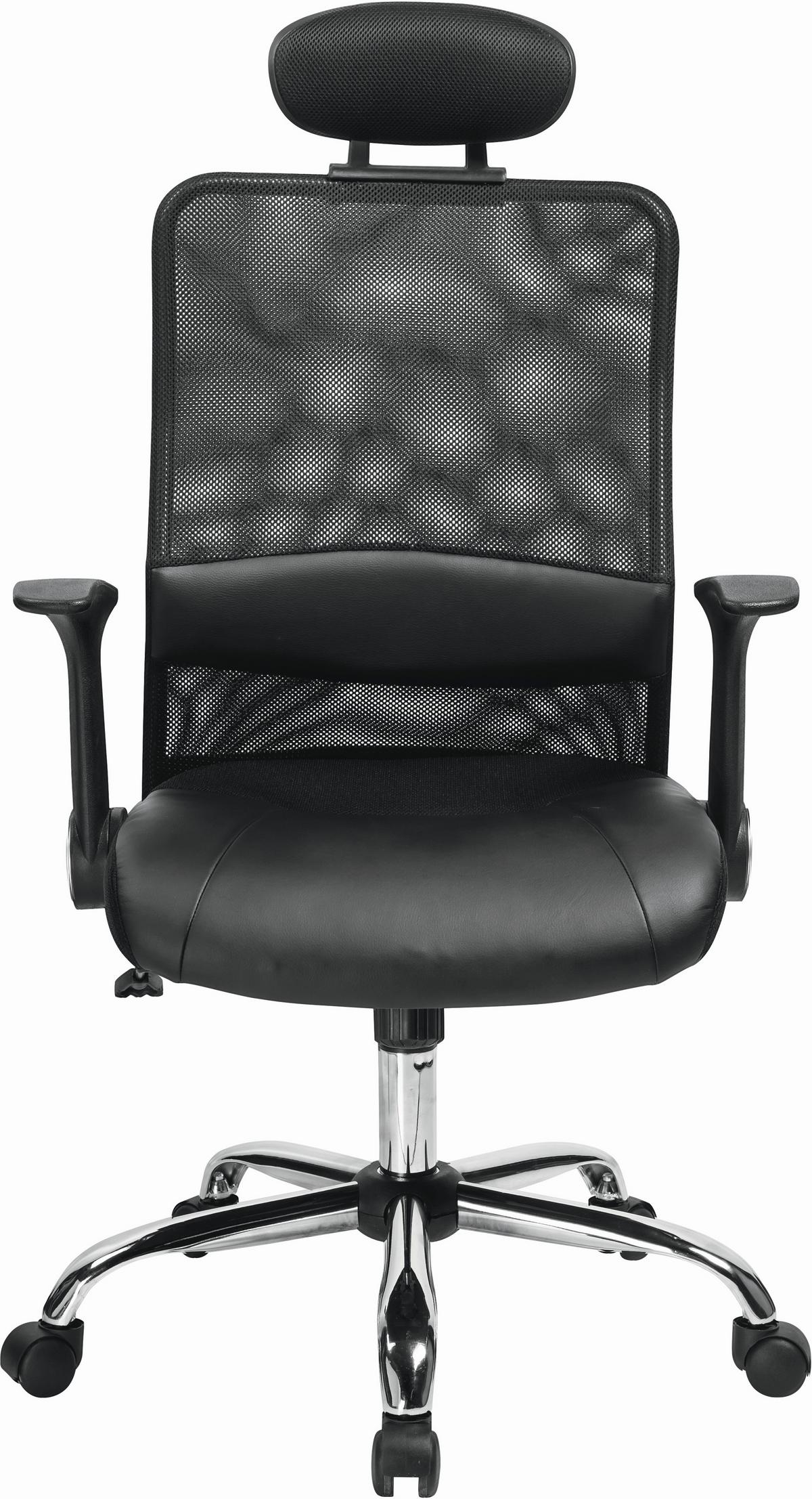 Chefsessel Geno in Schwarz - Schwarz, MODERN, Holz/Holzwerkstoff (63,5/112-120/63,5cm) - Mömax