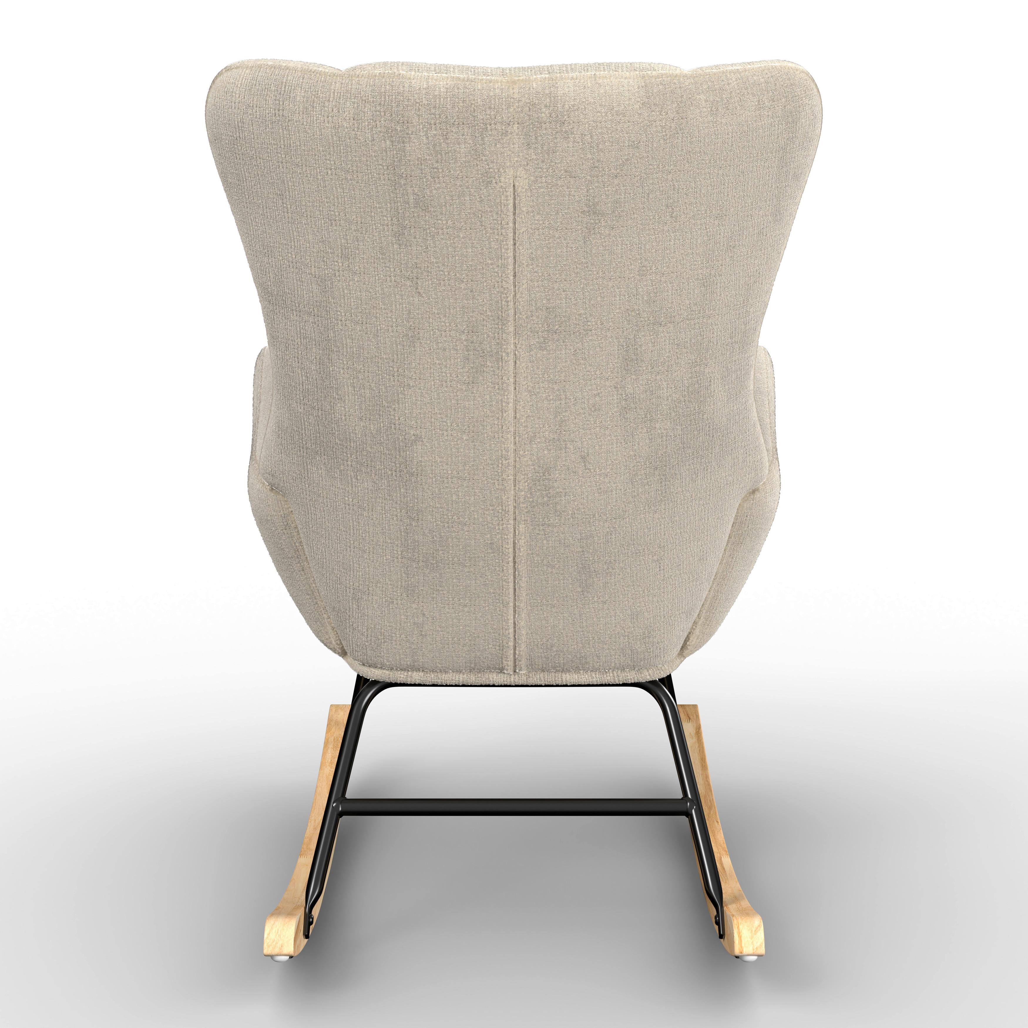 RELAXFÅTÖLJ EMILIO - beige/naturfärgad, Modern, metall/trä (68/92/87cm) - Bessagi Home