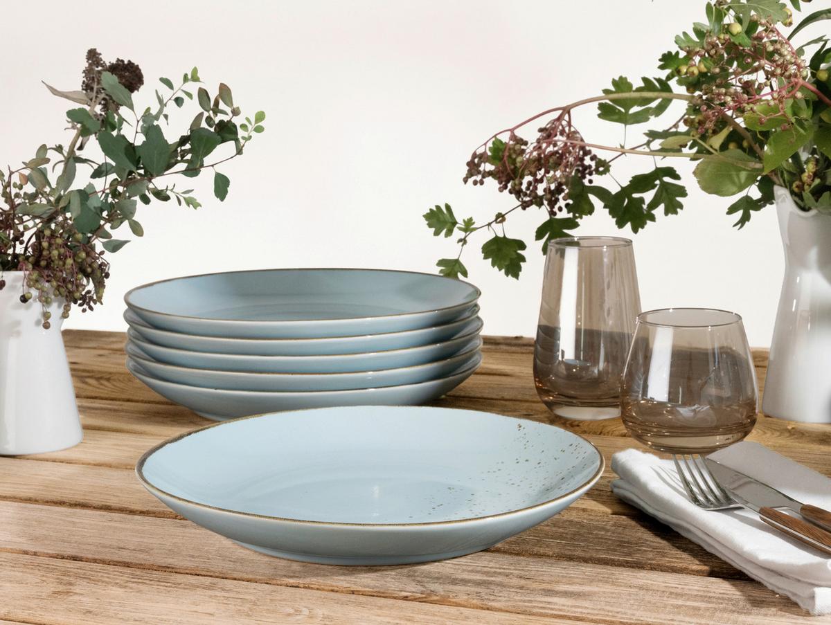 Speisetellerset 22065 Nature Collection - Pastellblau, Trend, Keramik (27cm) - Creatable