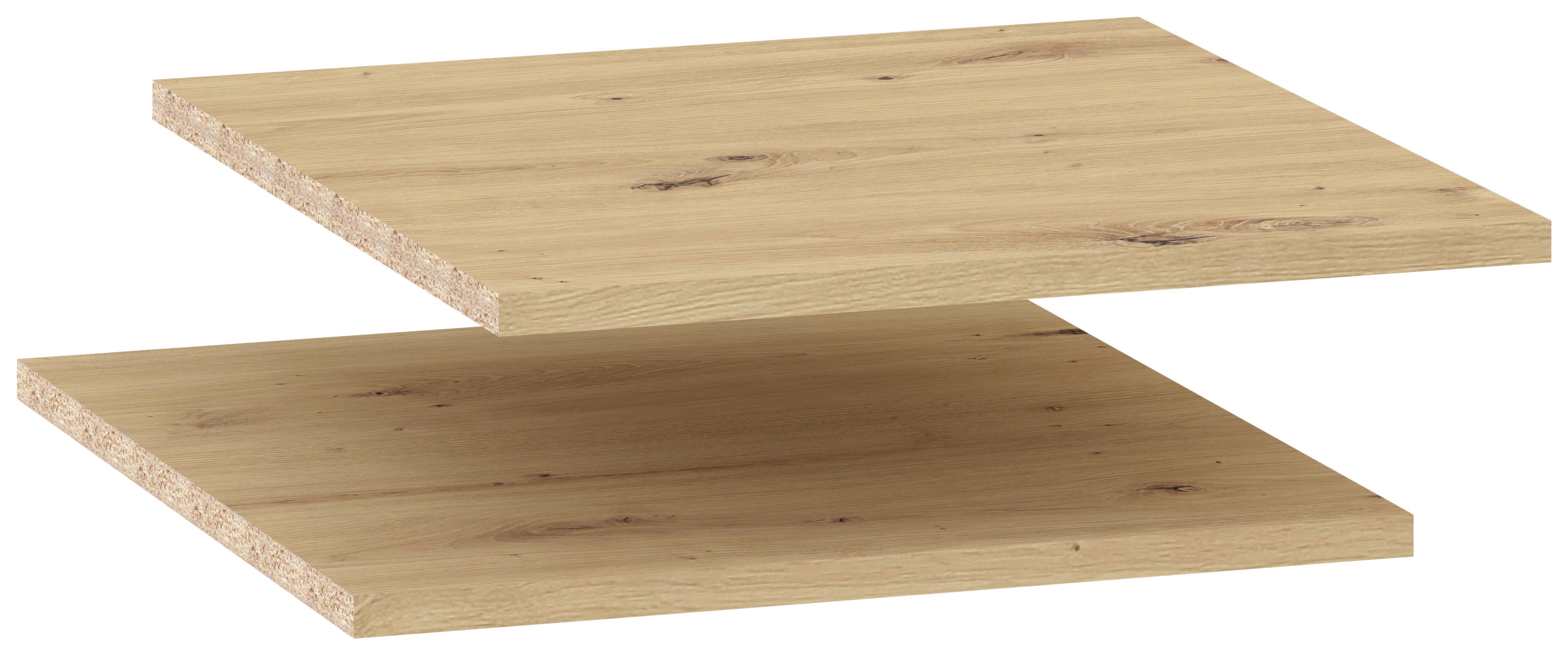 Einlegebodenset Kivo Eiche Artisan, 2 Stück - Eiche Artisan, Basics, Holzwerkstoff (41,6/48,8/1,6cm) - Based
