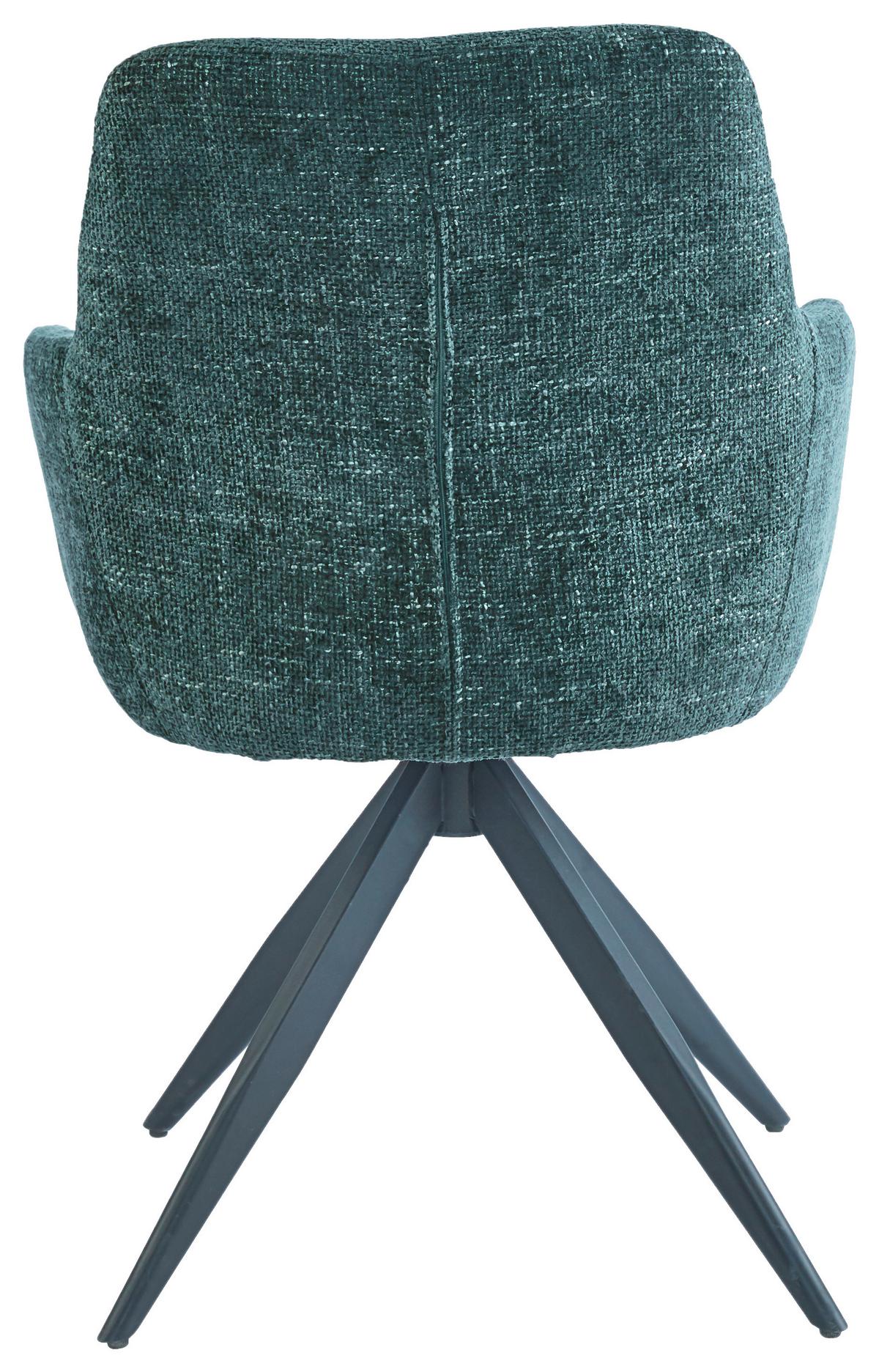 KRZESŁO Z PODŁOKIETNIKAMI MAVIE - zielony/czarny, Modern, metal/tkanina (60/88/62cm) - Mömax