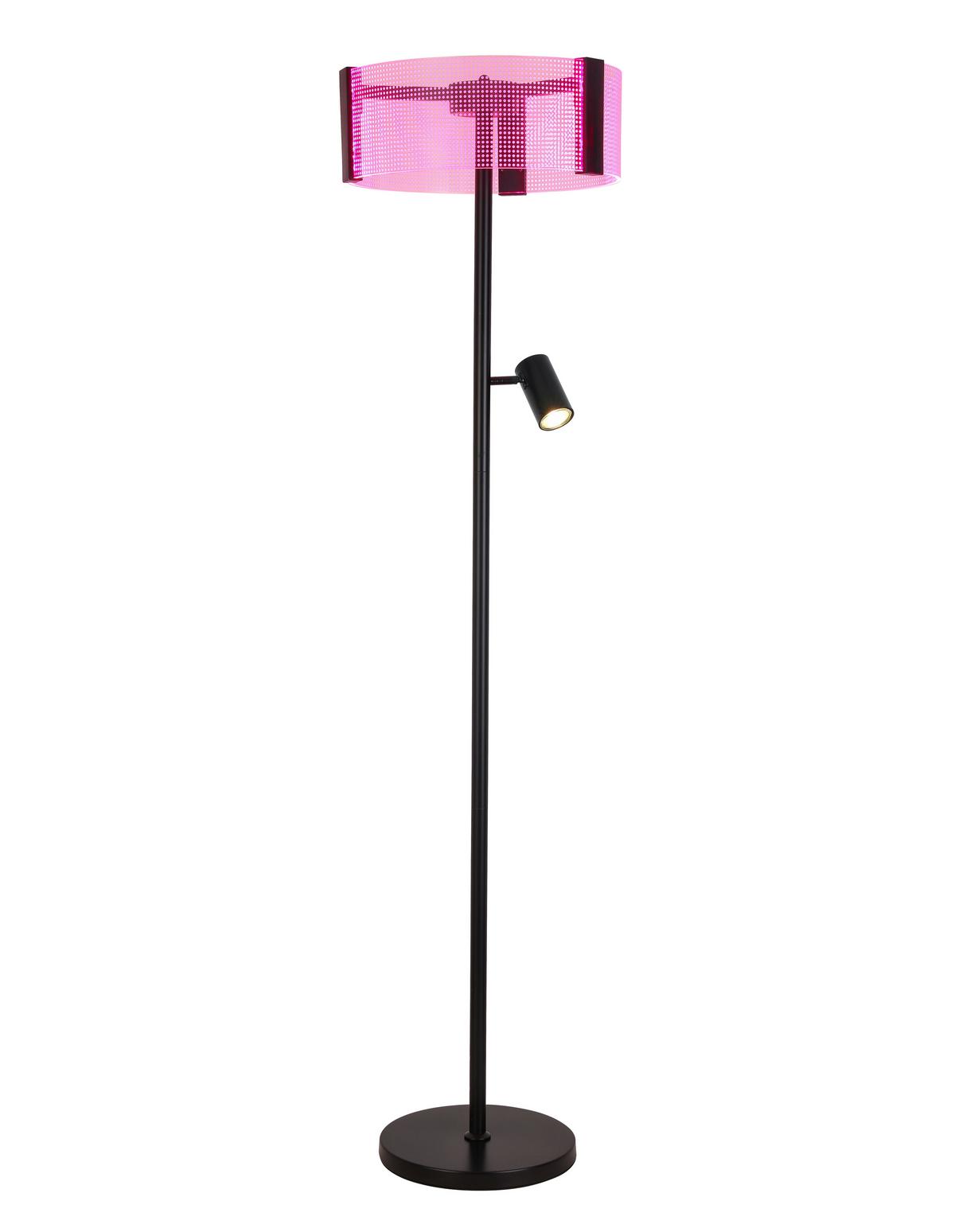 LAMPA STOJĄCA LED MARGE - czarny/biały, Modern, tworzywo sztuczne/metal (40/159cm) - Bessagi Home