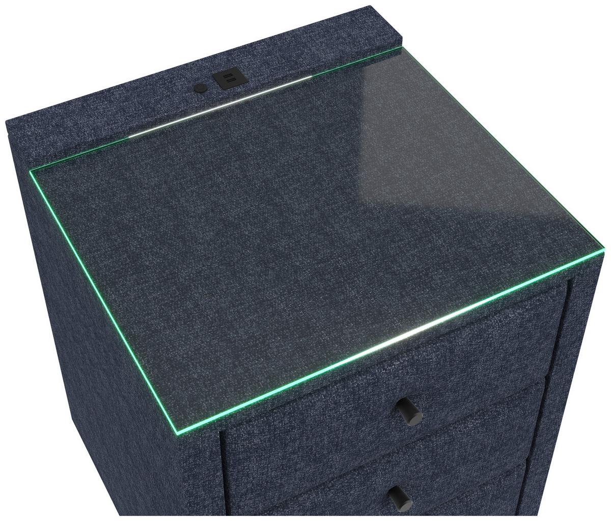 Nachtkästchen Universal Blau - Blau, KONVENTIONELL, Holzwerkstoff/Kunststoff (48/68/45,5cm) - Premium Living