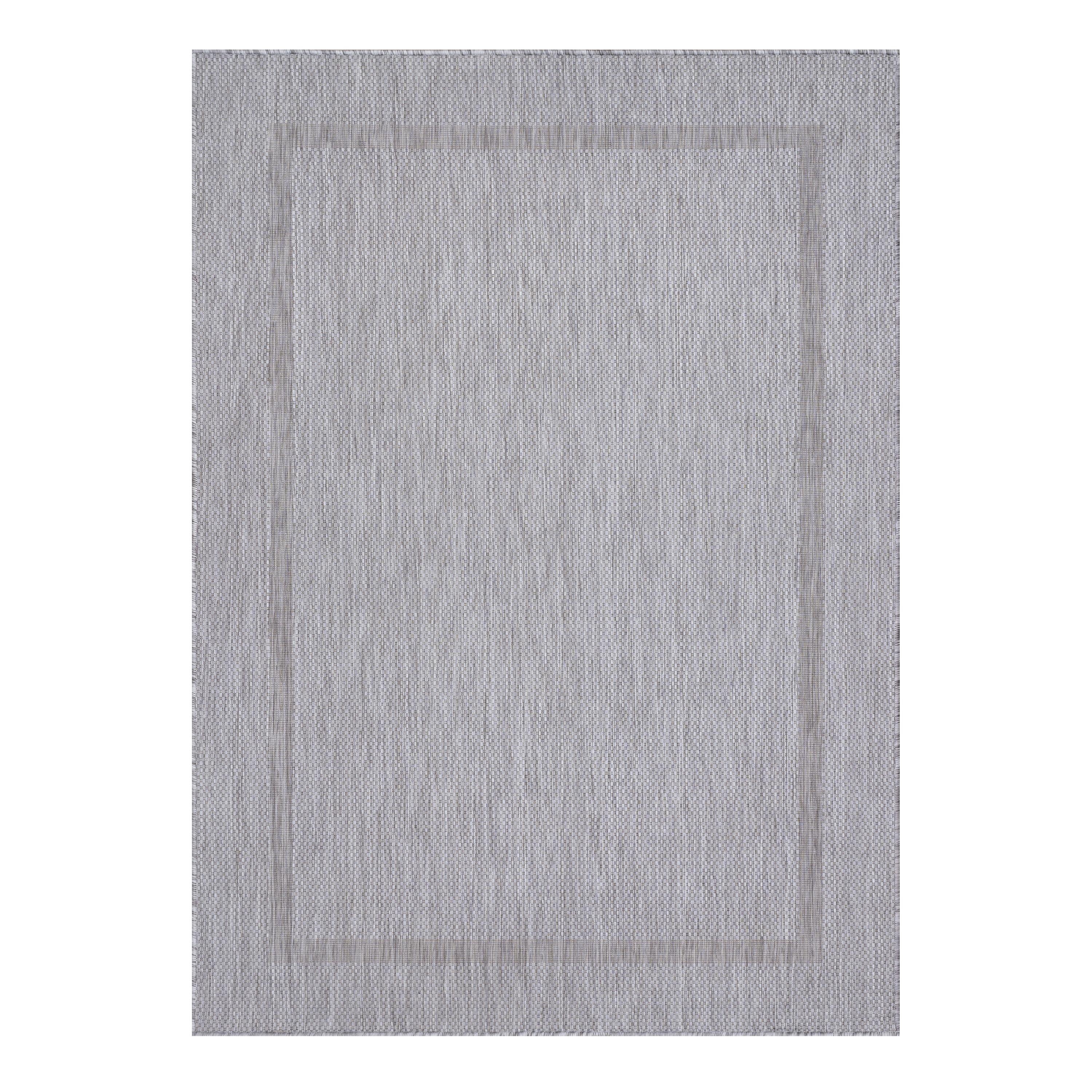 TEPPICH Outdoor ALSTER in Silber, einfarbig, 160 x 230 cm - Silberfarben, Textil (160/230cm) - KADIMA DESIGN