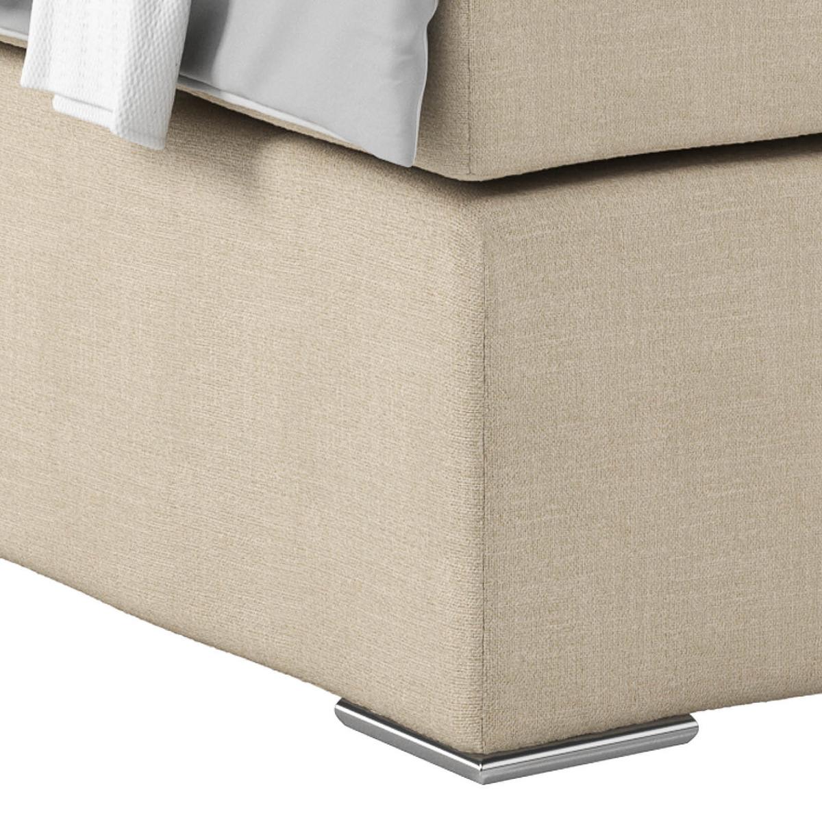 Boxspring Krevet Nero - boje kroma/krem, Konvencionalno, tekstil/metal (160/200cm) - Best Price