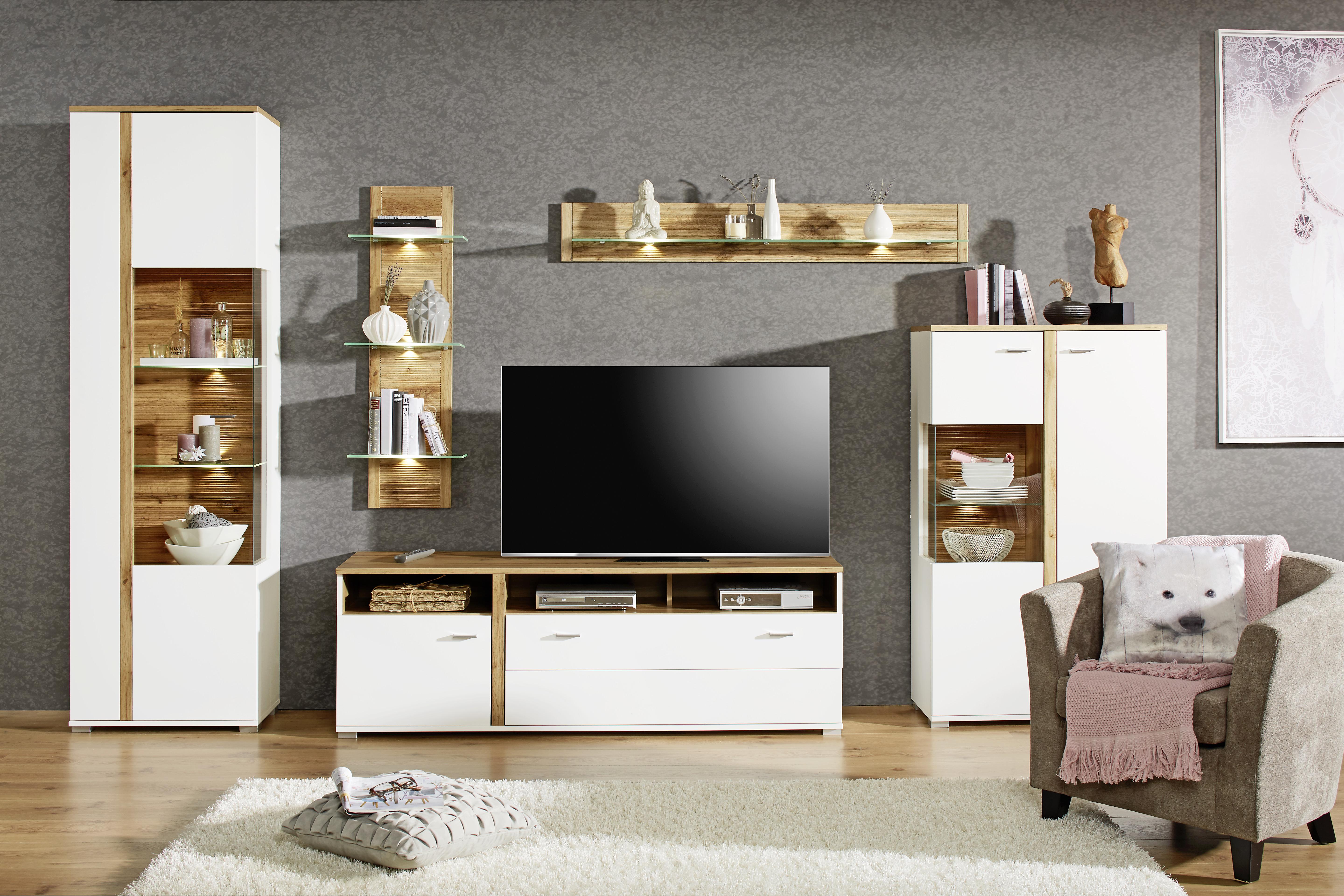 Wandpaneel in Eichefarben - Eichefarben, MODERN, Holzwerkstoff (38/110/20cm) - Modern Living