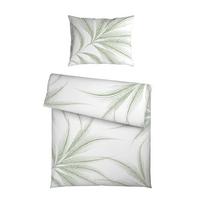 Bettwäsche Melefa Grün/Weiß ca. 140x200cm - Weiß/Grün, KONVENTIONELL, Textil (140/200cm) - Mömax