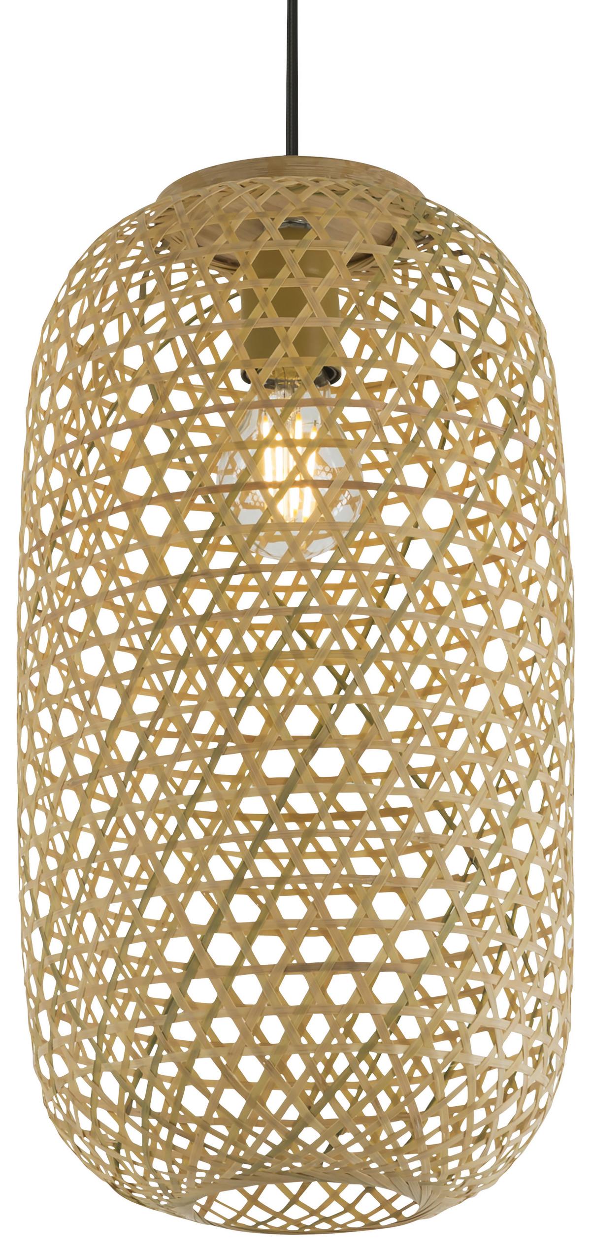 LAMPA WISZĄCA ILZ II - kolor naturalny, Design, tworzywo sztuczne/materiały naturalne (31/135cm) - Novel