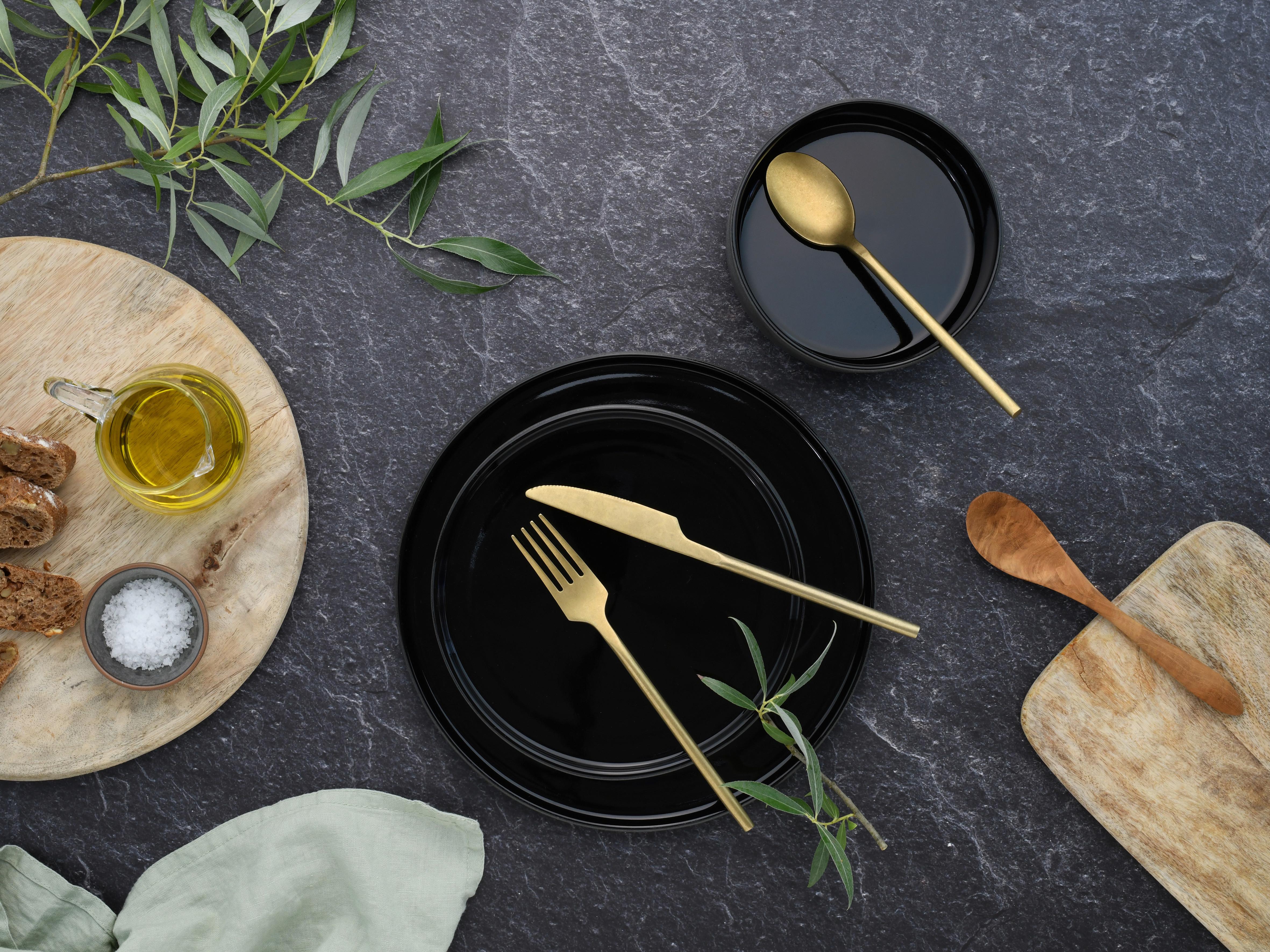 Set Skodelic Za Kosmiče Futuro Black, 4-Delni - črna, Basics, keramika (14cm) - Creatable