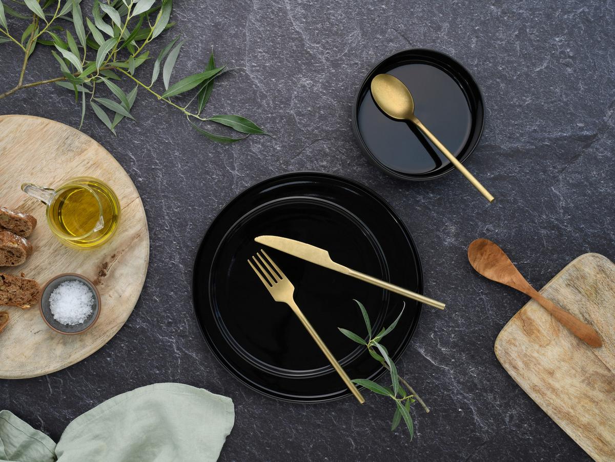 Set Skodelic Za Kosmiče Futuro Black, 4-Delni - črna, Basics, keramika (14cm) - Creatable