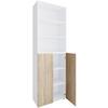 Arhivska Omara Lona Xxl, Bela, Barva Hrasta - bela/hrast sonoma, Design, leseni material (70/220/39cm) - MID.YOU
