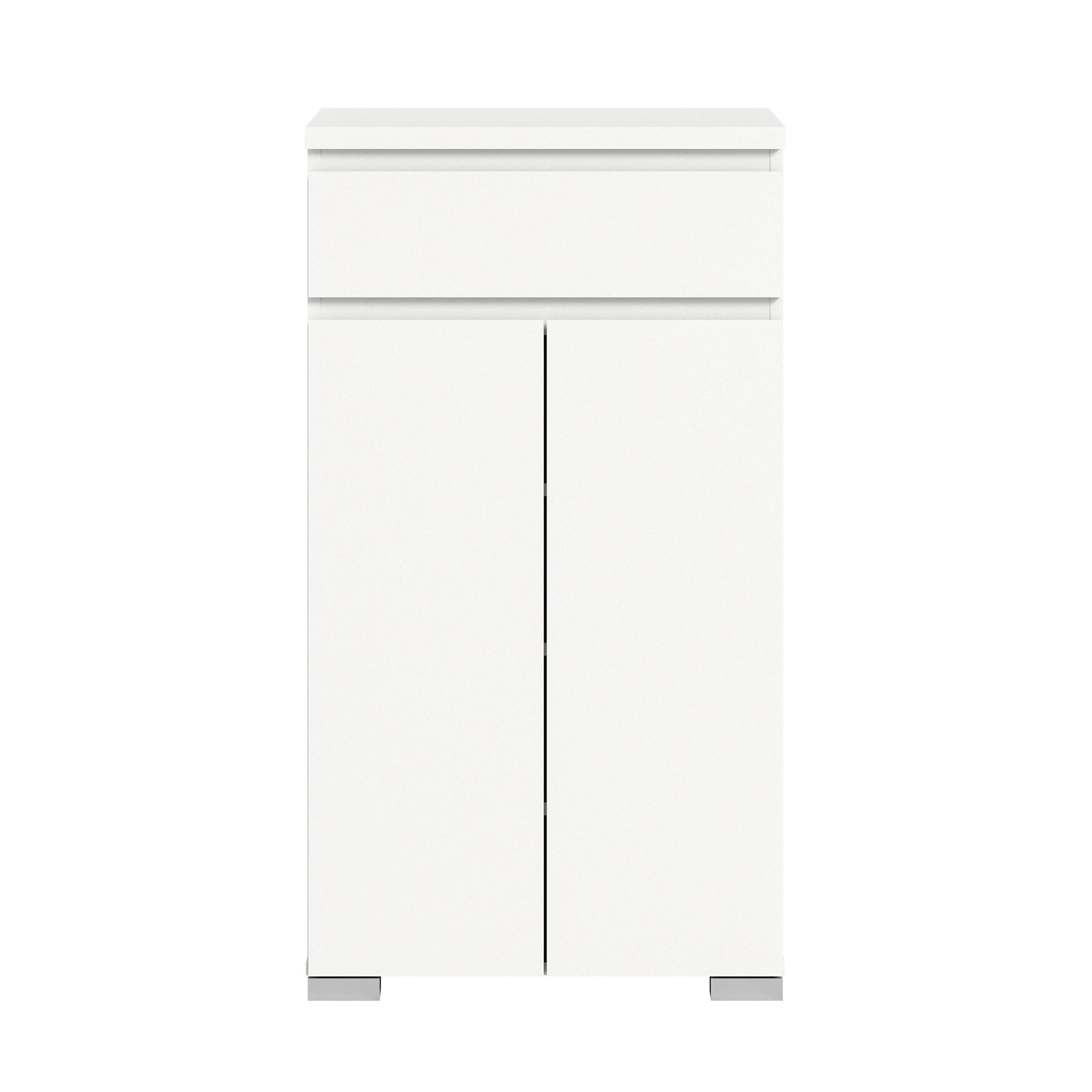 Ormarić Za Cipele Shoelove - bijela/srebrne boje, Moderno, drvni materijal (60/109/40cm) - Modern Living