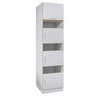 Wäscheschrank Rislo - Honigeiche/Weiss, Trend, Holzwerkstoff/Kunststoff (50/200/60cm) - MID.YOU