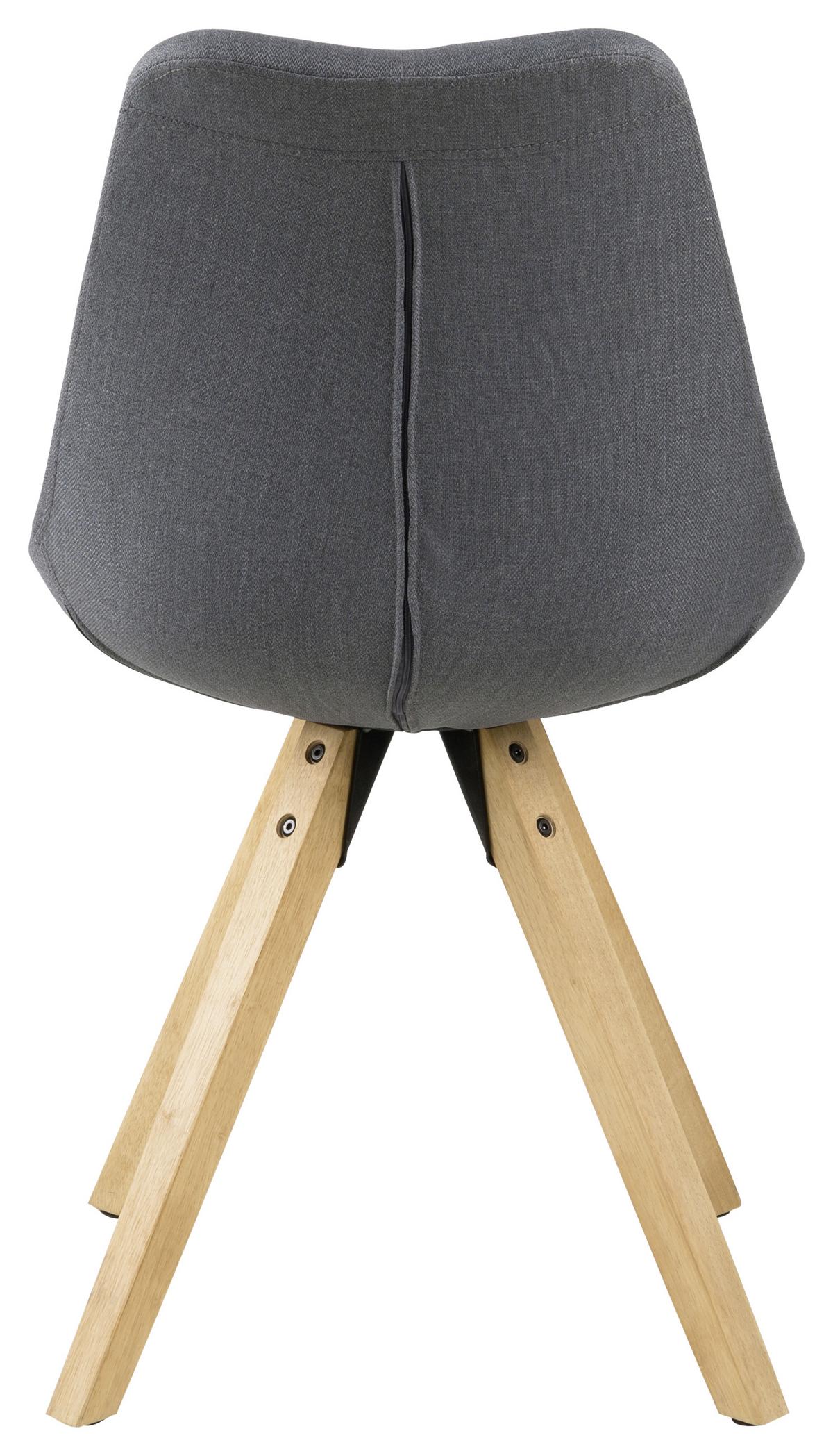 KRZESŁO DIMA - ciemnoszary/dębowy, Design, drewno/tkanina (48/85/55cm) - Carryhome