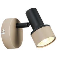 Reflektor Simba - črna/peščene barve, Romantika, kovina/umetna masa (10,8/8/9,7cm) - Mömax