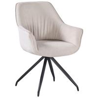 Armlehnstuhl Nova Beige - Beige/Schwarz, MODERN, Textil/Metall (64/85/62cm) - Mömax