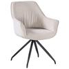 STOL MED ARMSTÖD NOVA - beige/svart, Modern, metall/textil (64/85/62cm) - Mömax