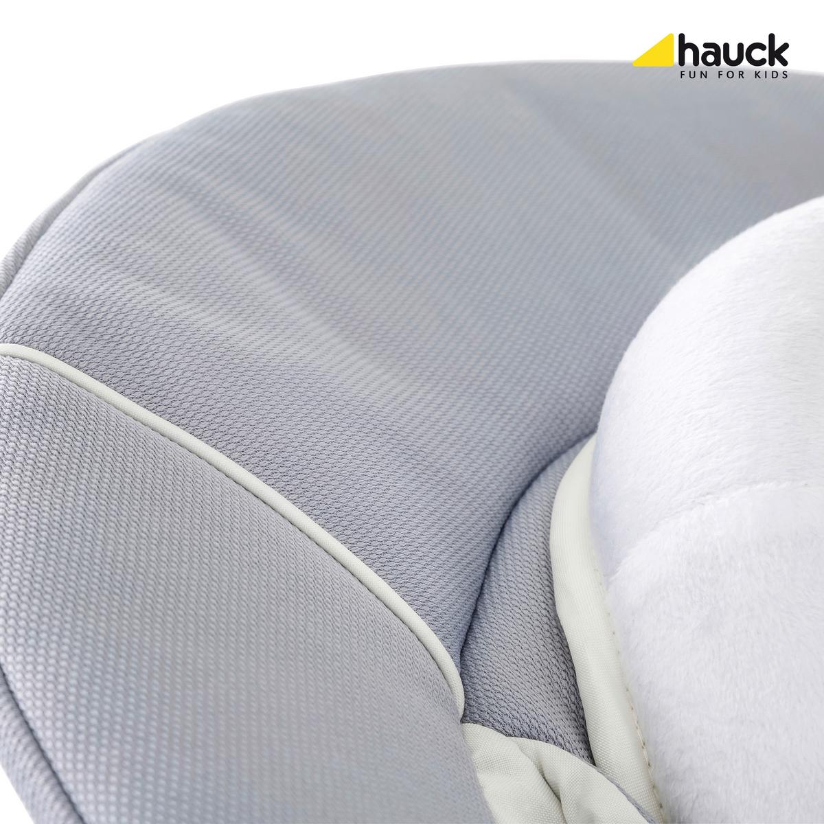 LEŻACZEK ALPHA BOUNCER STRETCH GREY - biały/szary, Konventionell, tkanina (66/49/45cm) - Hauck