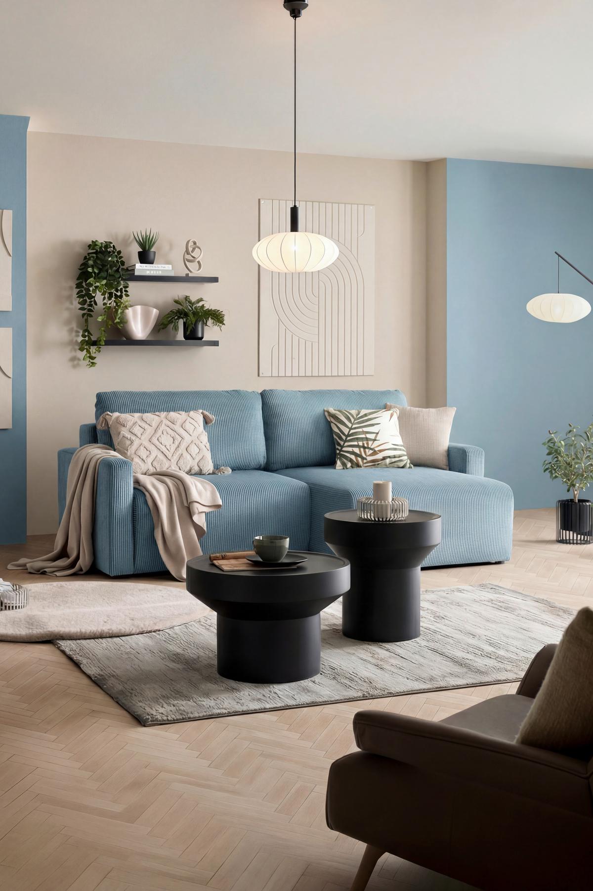 Coltar DAVE -BEST PRICE - petrol, Modern, textil (227/146cm) - Best Price
