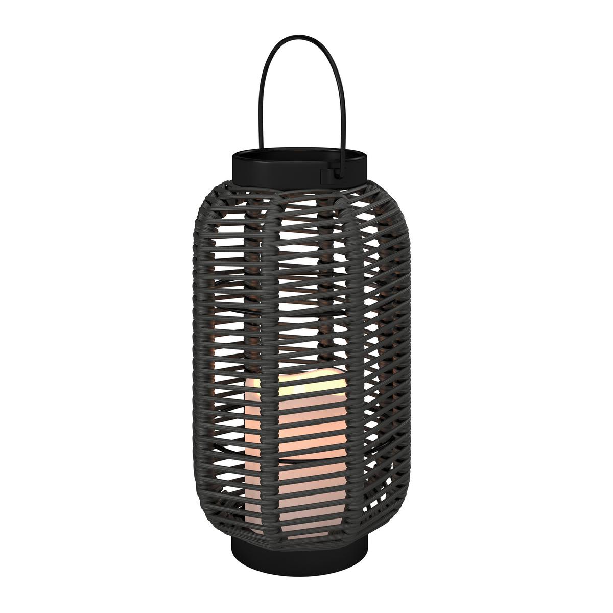 Solarleuchte Rica Schwarz Metall/Kunststoff - Schwarz, MODERN, Kunststoff/Metall (16/28/16cm) - Bessagi Garden