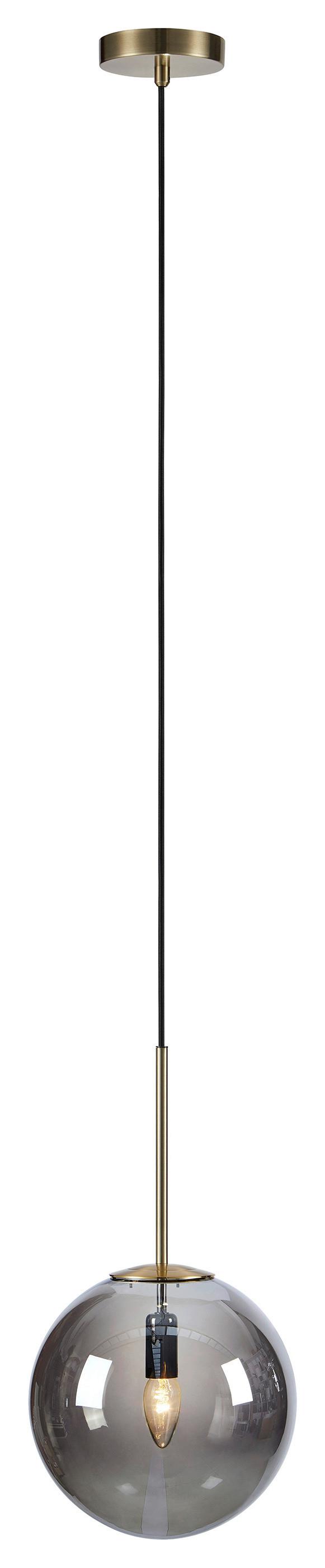 Pendelleuchte Dione max. 40 Watt - Grau, Basics, Glas/Metall (25/25/47cm) - Markslöjd
