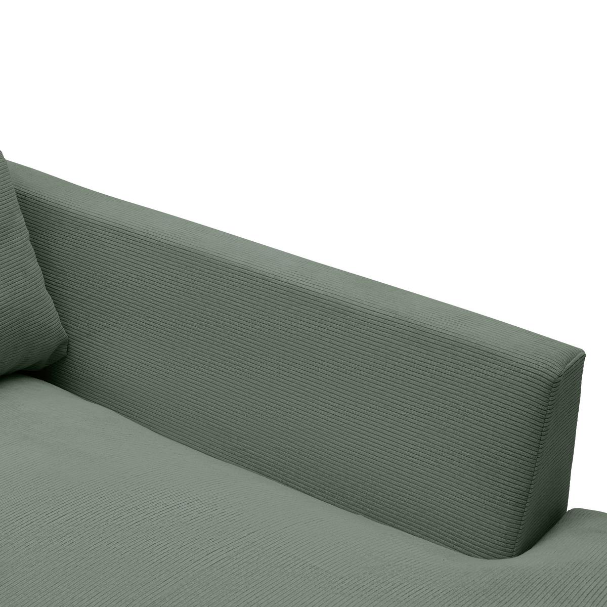 Ecksofa Pedro Hellgrün - Schwarz/Hellgrün, MODERN, Kunststoff/Textil (300/190cm) - Mömax
