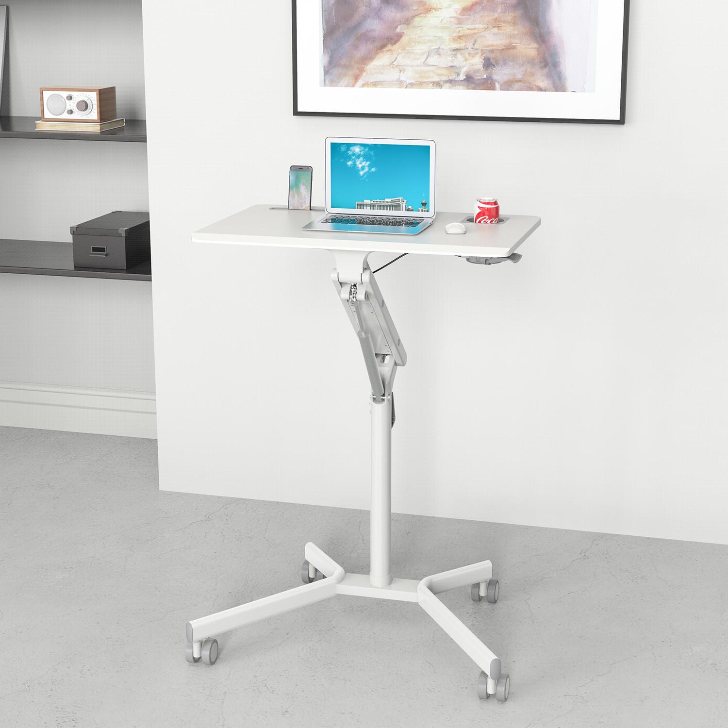 Dvižna Miza Stand Vm.su I, Bela - bela, Basics, kovina/umetna masa (77/73-105/57cm) - MID.YOU
