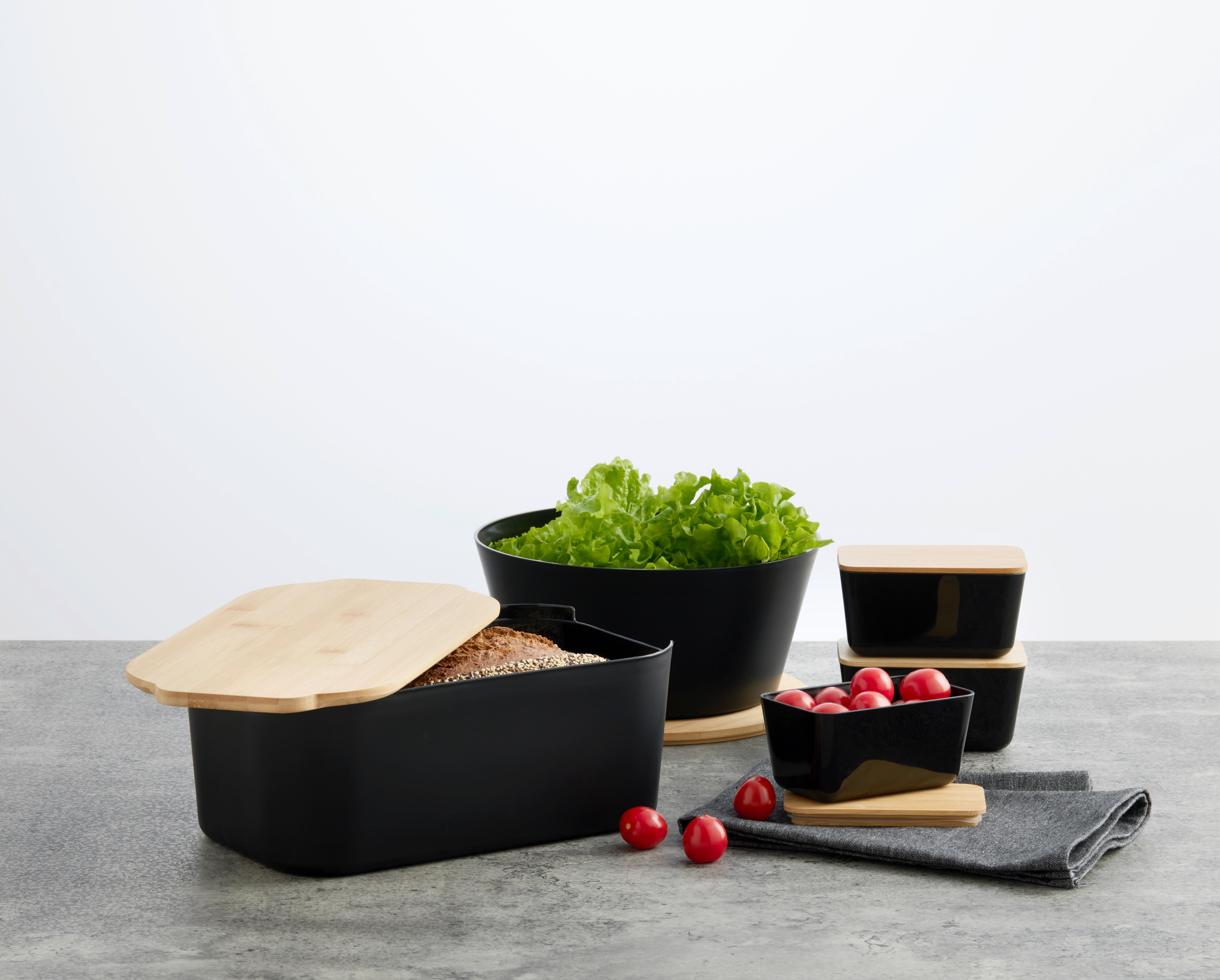 Brotbox Magnus Schwarz - Schwarz, MODERN (33/18.5/12cm) - Mömax