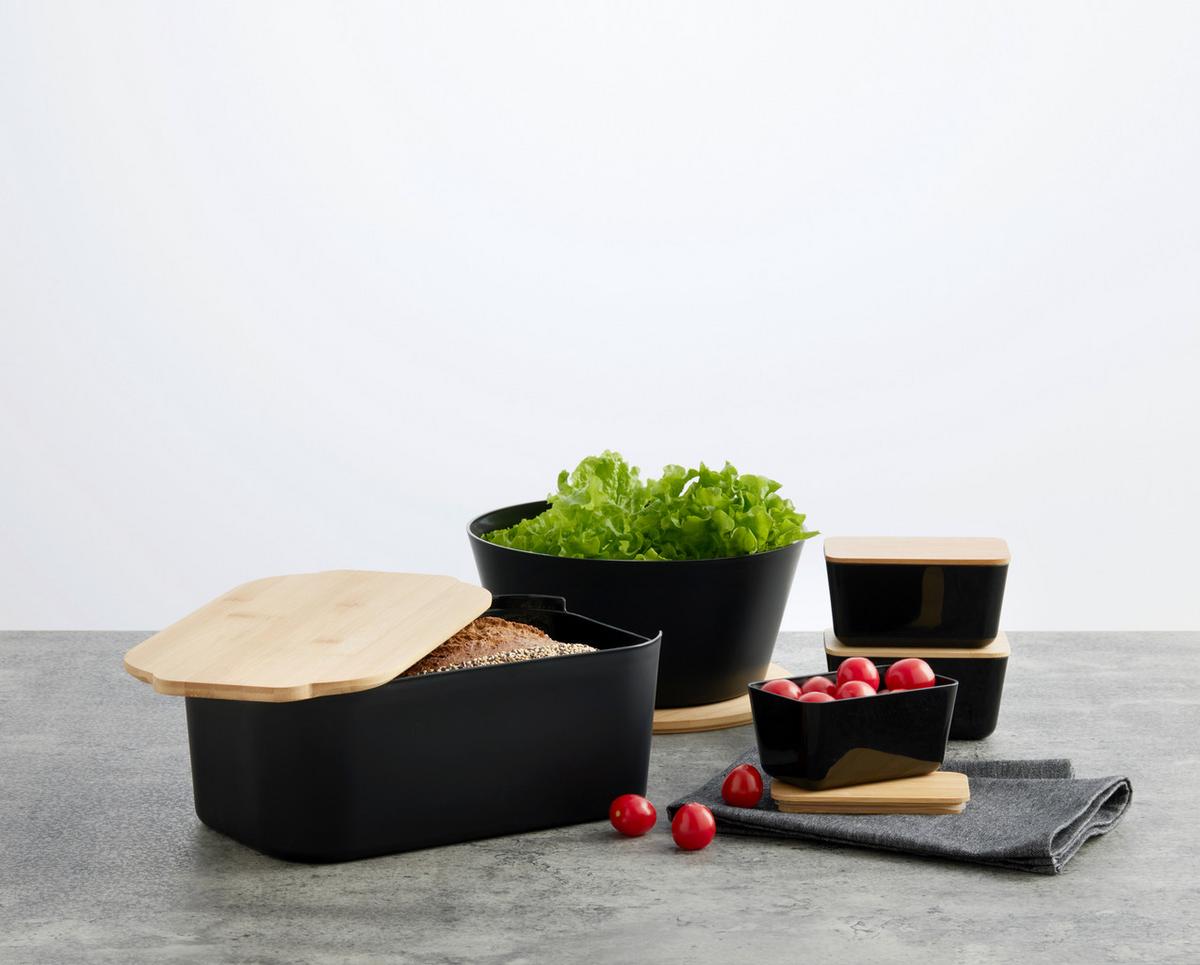 Brotbox Magnus Schwarz - Schwarz, Modern (33/18.5/12cm) - Mömax
