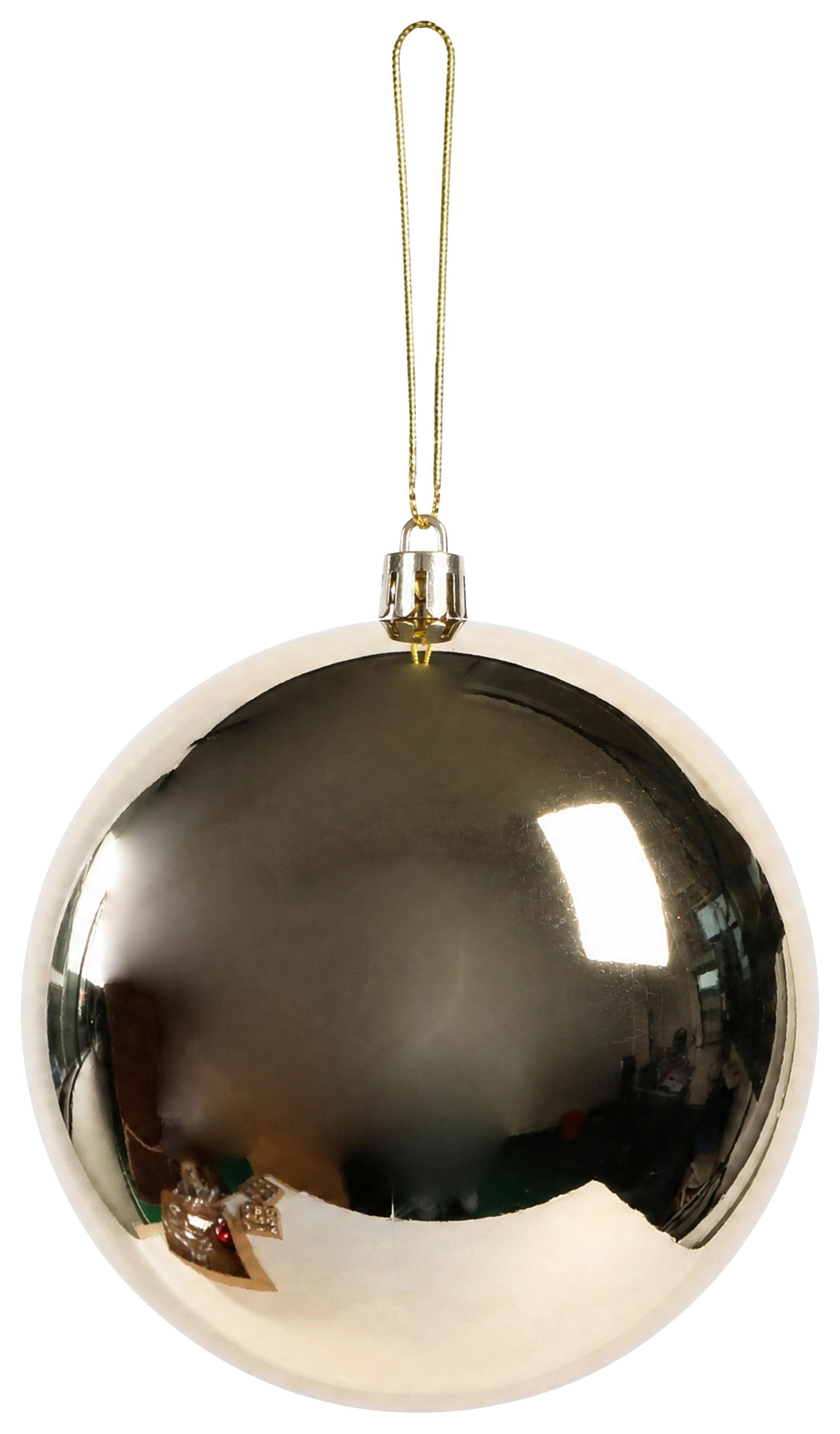 Christbaumkugel Big Goldfarben - Goldfarben, Kunststoff (10cm) - Mömax