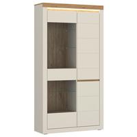 Vitrina Naxxar - kašmir/boje hrasta, Trend, staklo/drvni materijal (104,2/204,7/39,6cm) - Modern Living