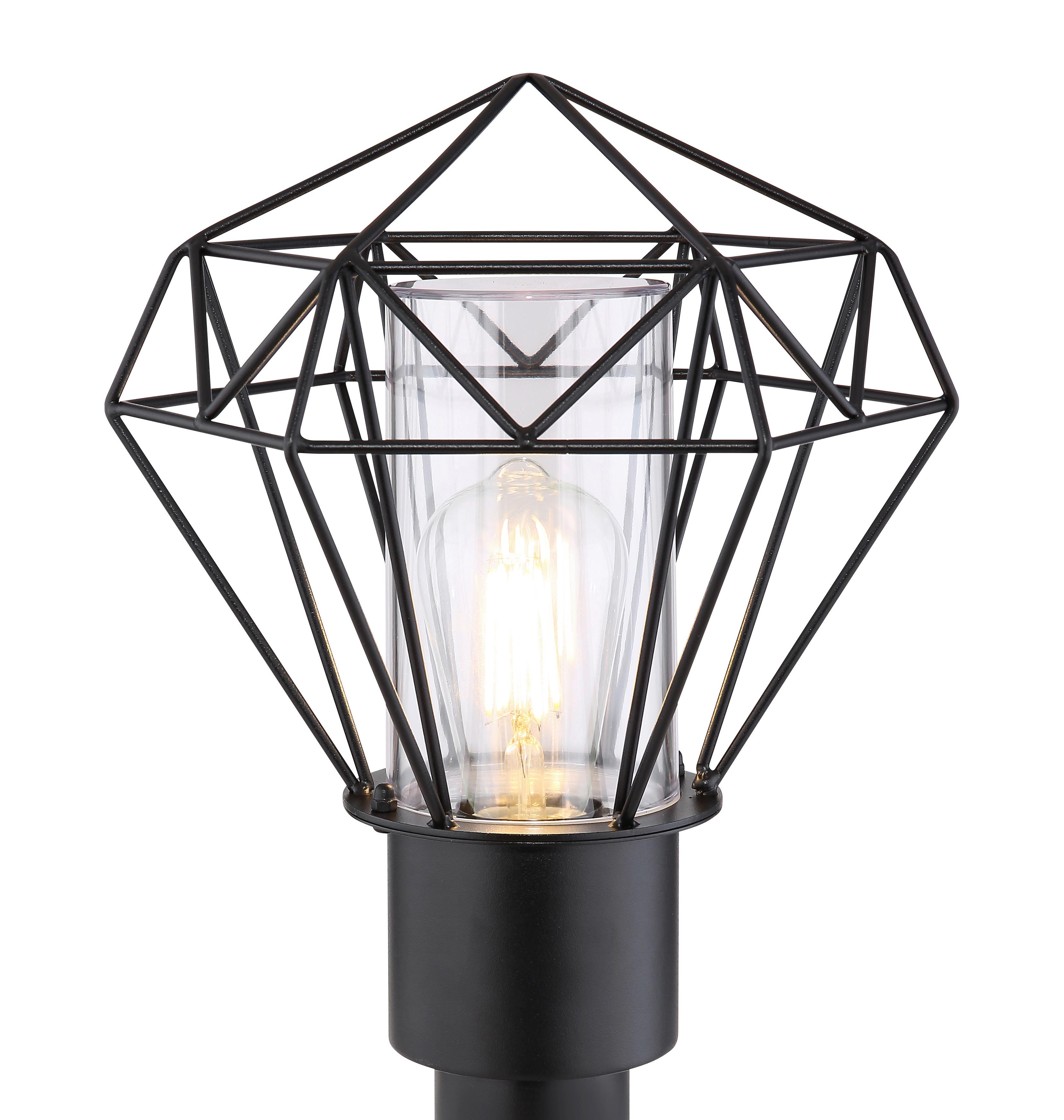 Außenleuchte Horace in Schwarz max. 15 Watt - Klar/Schwarz, Basics, Kunststoff/Metall (22,5/25,5/50cm) - Globo