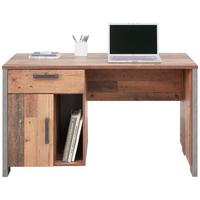 Radni Stol Baghira - tamno siva/smeđa, Konvencionalno, drvni materijal/metal (126,5/73,5/60cm) - Premium Living