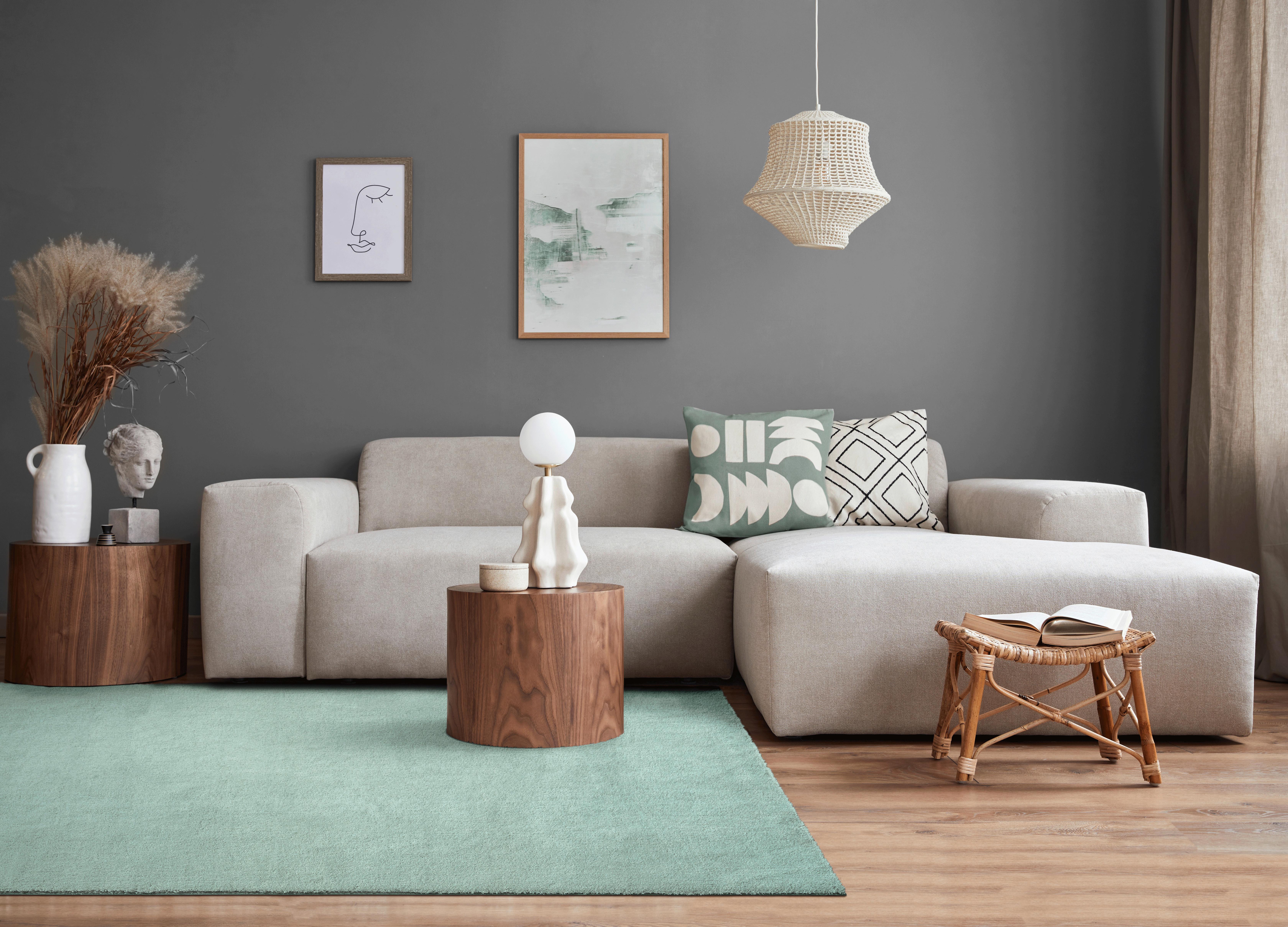 Fellteppich Loft Grün ca. 200x280cm - Grün, KONVENTIONELL, Textil (200/280cm)