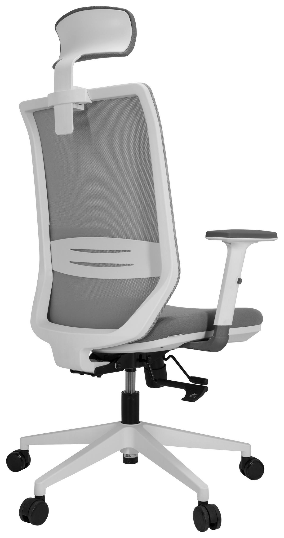 Pisarniški Stol Profondo Pro W, Siva - siva/bela, Basics, umetna masa/tekstil (70/117/62cm) - MID.YOU